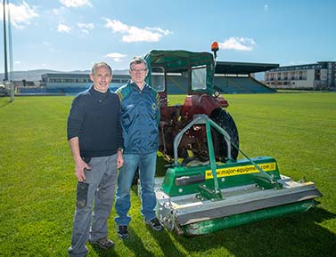 Austin Stack Park Chairman Tony OKeefe and Groundsman Ger OMahoney with MAJOR Swift
